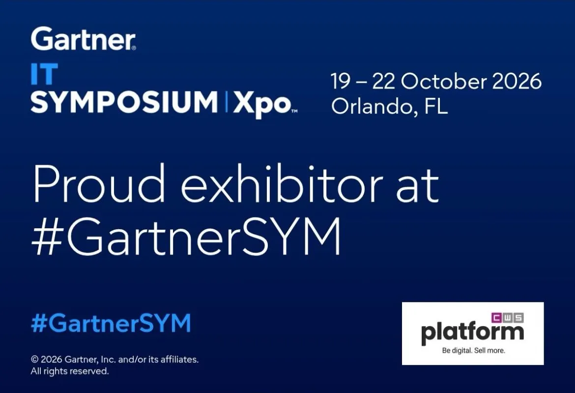Gartner IT Symposium/Xpo 2026 exhibitor badge: CWS Platform is a proud exhibitor, October 19 to 22, 2026, Orlando, FL.