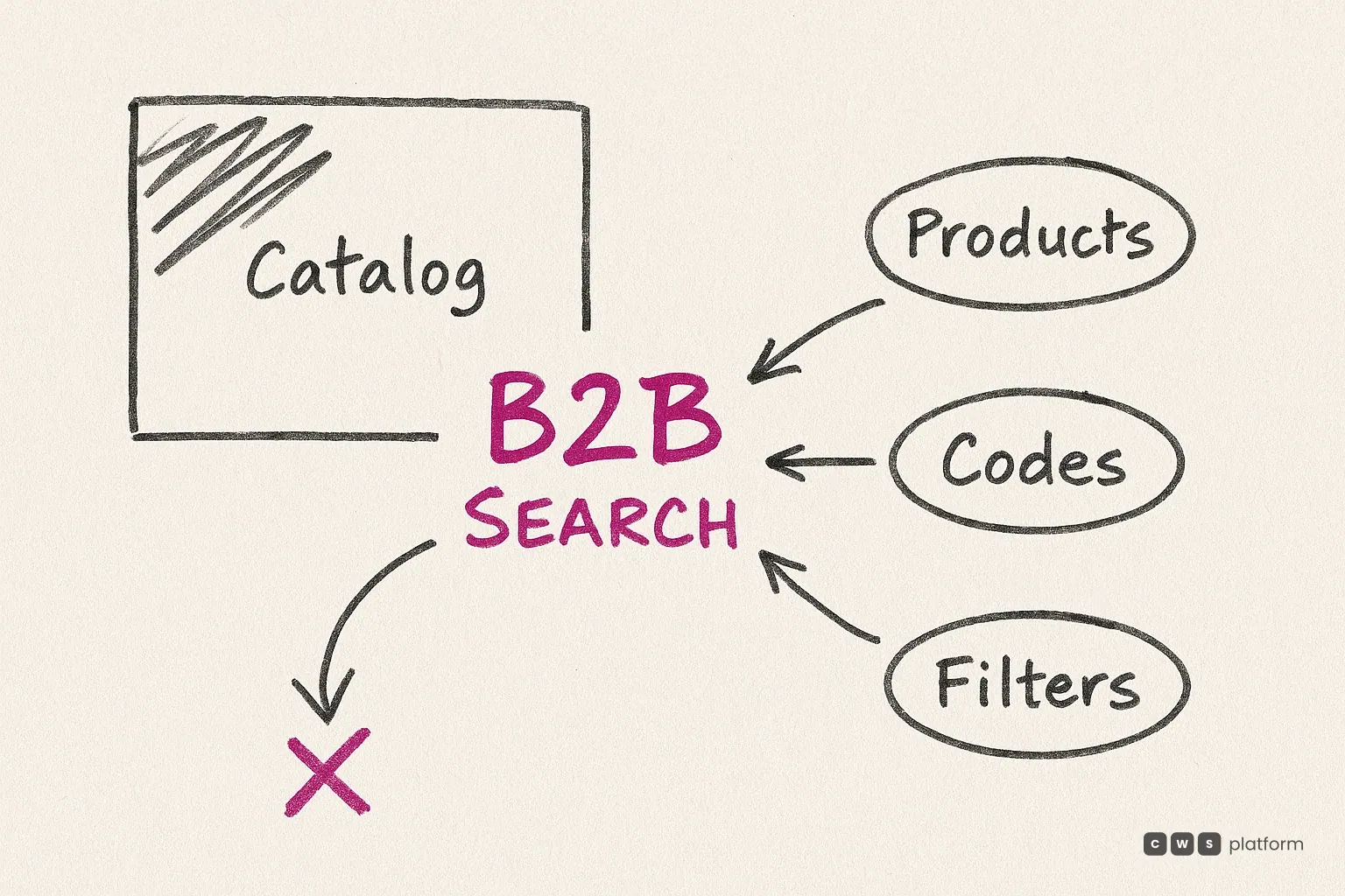 Líder comercial analisando falhas de catálogo e busca de produtos B2B